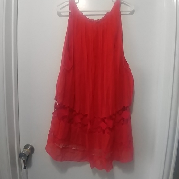 Free peoeple red embroidered dress - Picture 4 of 6